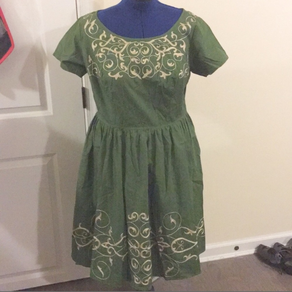 E shakti cotton embroidered dress sz18